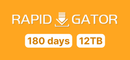 Rapidgator Premium 180 Days 12TB